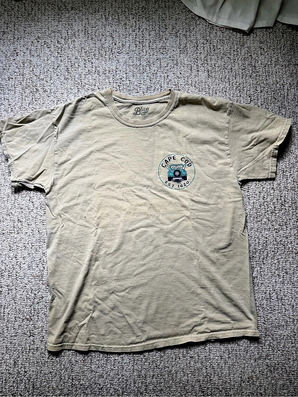 Blue Ruin Cape Cod Est 1620 graphic tee Graphic Short Sleeve Tee Beige Large